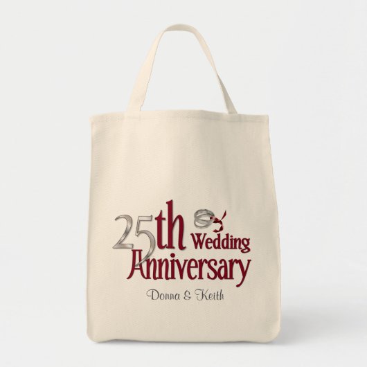 Zilver Jubileum Tote Bag (Voorkant)