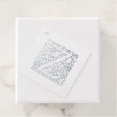 Zilver Jubileum verlicht Letter Z Monogram Bedankjes Labels (Met doos)