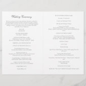 Zilver Katholiek Huwelijksmis Ceremonie Programma (Achterkant)