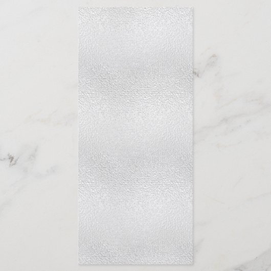 Zilver kerst diner menu (Achterkant)