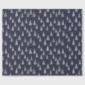 Zilver Kerst vakantie inpakpapier (Vlak)