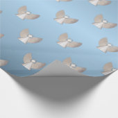 Zilver KerstAngels Cadeaupapier (Hoek)