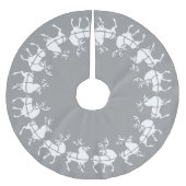 Zilver kerstboomhut Holiday Reindeer Decor Kerstboom Rok (Voorkant)