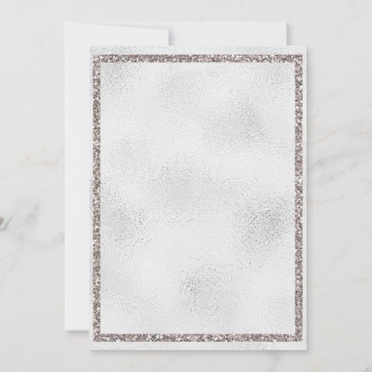 Zilver kerstkerstman en Rudolph de rendierster Kaart (Achterkant)