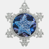 Zilver kerstster van Bethlehem Ornament (Voorkant)