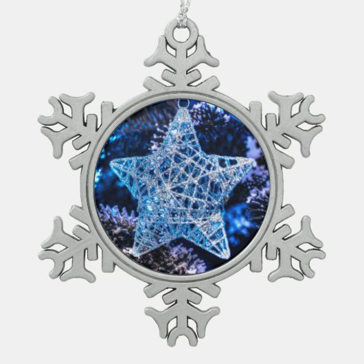 Zilver kerstster van Bethlehem Ornament (Voorkant)