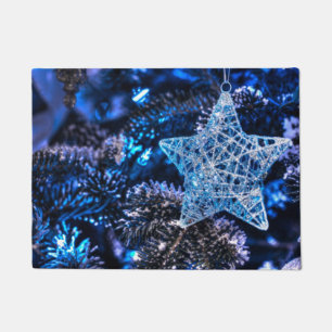 Zilver kerstster van Bethlehem Ornament Deurmat