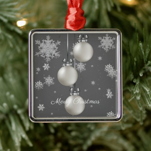 Zilver kerstversieringsfeestdag Ornament (Boom)