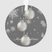 Zilver kerstversieringsfeestdag Ornament (achterkant)