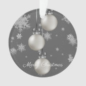 Zilver kerstversieringsfeestdag Ornament (voorkant)