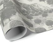 Zilver Kerstwinter Wonderland Cadeaupapier (Rol Hoek)