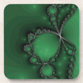 Zilver Ketting op groen Onderzetter (Voorkant)