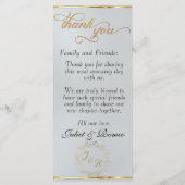Zilver - Krans Monogram & Dankjewelcadeau Menu (Achterkant)