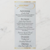 Zilver - Krans Monogram & Dankjewelcadeau Menu (Voorkant)