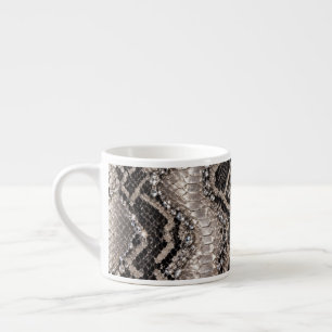 Zilver Kristal Slangenhuid Luxe Espresso Kop
