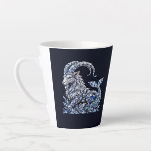 Zilver Kristal Steenbok Luxe Zodiac Latte Mok