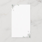 Zilver laat Baby shower luidere behuizing Informatiekaartje (Achterkant)