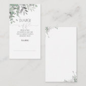 Zilver laat Baby shower luidere behuizing Informatiekaartje (Voorkant / Achterkant)