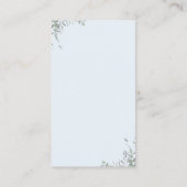 Zilver laat Baby shower luidere behuizing Informatiekaartje (Achterkant)