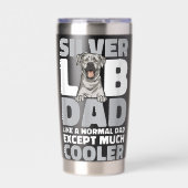 Zilver Labrador Retriever Zilveren Lab Vader Geïsoleerde Drinkbeker (Voorkant)