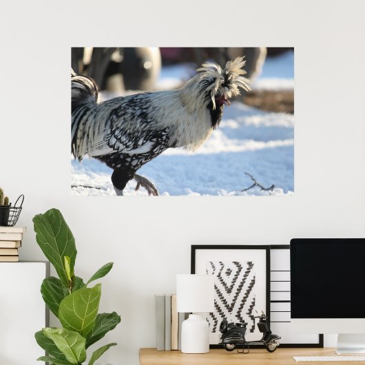 Zilver Laced Pools Crested Poster (Thuiskantoor)