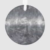 Zilver Leo Zodiac Sign in Grunge Distress Style Ornament (achterkant)