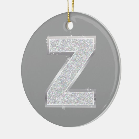 Zilver Letter Z Keramisch Ornament (Links)