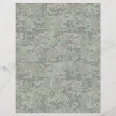 Zilver Libra Sterrenbeeld Groen Digitaal Camo Flyer (Achterkant)