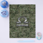 Zilver Libra Sterrenbeeld Groen Digitaal Camo Flyer (Enkel)
