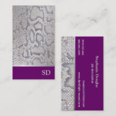 Zilver Licht Paars gradiënt Schijnplaat Afdrukken Visitekaartje (Voorkant / Achterkant)