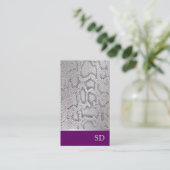 Zilver Licht Paars gradiënt Schijnplaat Afdrukken Visitekaartje (Staand voorkant)