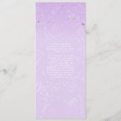 Zilver Lichte Paarse Rozen Elegant Floral Menu (Achterkant)