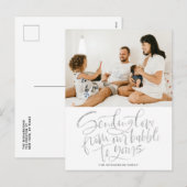 Zilver Liefde sturen vanuit onze bubbel naar de jo Feestdagenkaart (Voorkant / Achterkant)