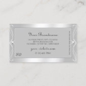  zilver Light Grey Sparkle Jewels Monogram Visitekaartje (Achterkant)