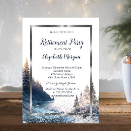 Zilver Lijst Confetti Landscape Retirement Kaart