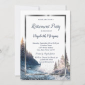 Zilver Lijst Confetti Landscape Retirement Kaart (Voorkant)