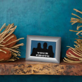 Zilver Lijst Uw foto 5 x 7 Horizontaal Plaque Fotoplaat (Zijkant)