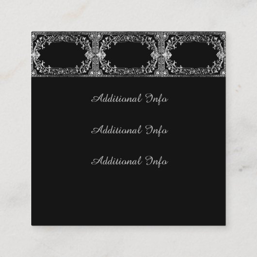  Zilver Lijst Vierkante Visitekaartje (Achterkant)