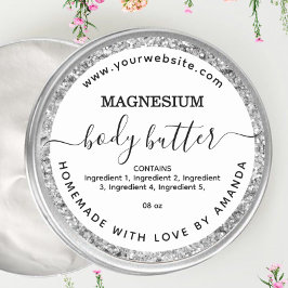 Zilver magnesium body butter label