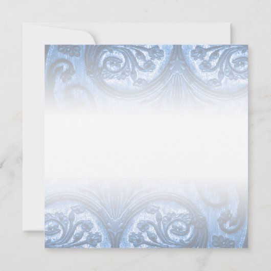 zilver/marine "iron fleur de lis" save the date (Achterkant)