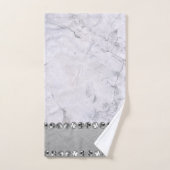 Zilver Marmer Diamant Bling Bad Handdoek (Handdoek)