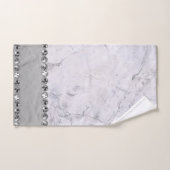 Zilver Marmer Diamant Bling Bad Handdoek (Handdoek)