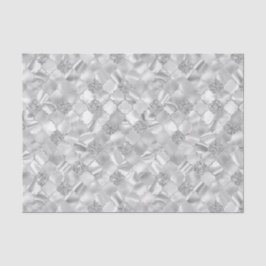 Zilver Marokkaans Quatrefoil Patroon Tissuepapier