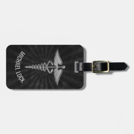 Zilver Medical Symbool Persoonlijke verpleegkundig Bagagelabel