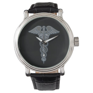 Zilver Medical Symbool Verpleegkundigen Artsen Cad Horloge