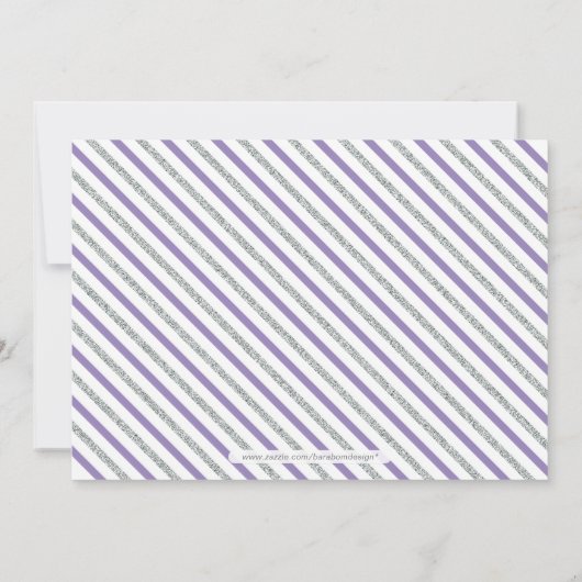 Zilver | Meisje, modern Baby shower voor typografi Kaart (Achterkant)