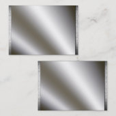 Zilver met metalen Visitekaartjes (Voorkant / Achterkant)