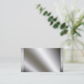 Zilver met metalen Visitekaartjes (Staand voorkant)