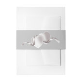 Zilver met Silver Hearts Belly Bands Uitnodigingen Wikkel (Voorkant Voorbeeld)