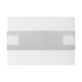 Zilver met tekst uitnodigingen wikkel (Achterkant Voorbeeld)